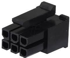 0430250600, Conn Housing RCP 6 POS 3mm Crimp ST Cable Mount Black Micro-Fit 3.0™ Bag