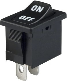 R1966ABLKBLKIF, Rocker Switches SPST OFF-ON QC 15A
