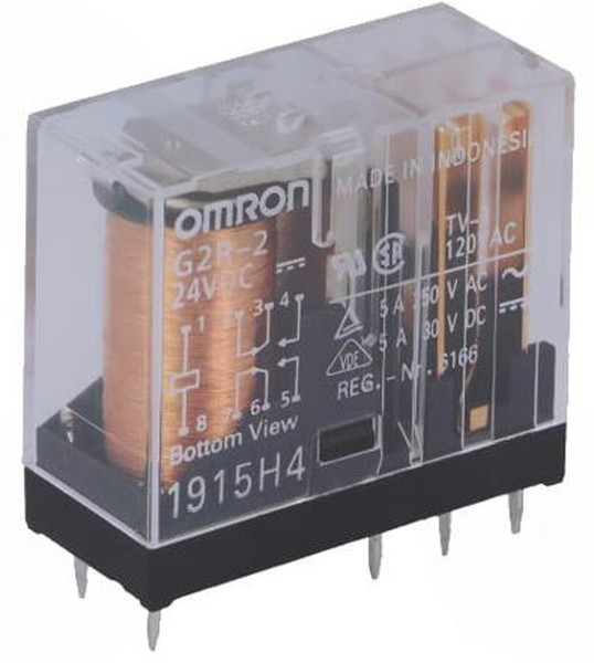 G2R-2 24VDC, Реле 2 переключ. 24VDC, 5A/250VAC DPDT