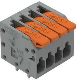 2601-1104, TERMINAL BLOCK, WIRE TO BRD, 4POS, 16AWG