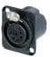 NC6FD-LX-B, XLR Connectors Recpt DLX 6 pin F solder black/gold