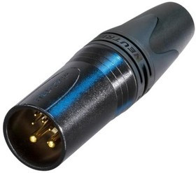NC10MXX-14-B, XLR Connectors Cable end XX series Male 10 pin black/gold