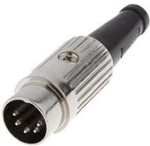 610-0500, Circular DIN Connectors PLUG NICKEL 5 PIN 610-0500, Circular DIN Connectors PLUG NICKEL 5 PIN