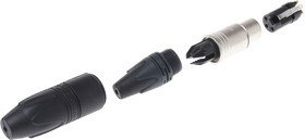 NC3FXX-HD-D, Cable Mount XLR Connector, Female, 50 V, 3 Way, Gold Alloy over Nickel Plating