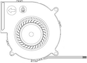 BFB1012UH-BA40ZYD, Blowers &amp; Centrifugal Fans Blower Fan, 97x94x25mm, 14.2VDC, 36.938CFM, Lock Rotor Sensor, Tach/PWM