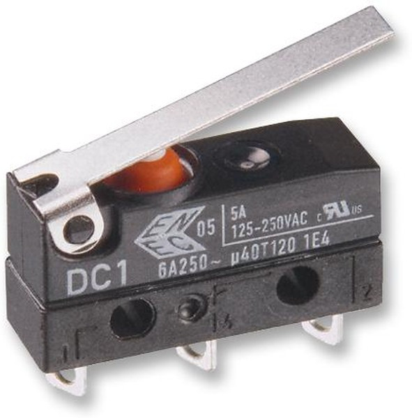 DC3C-A1LB, Basic / Snap Action Switches 0.1A .110 SS LEVER DC3C-A1LB, Basic / Snap Action Switches 0.1A .110 SS LEVER