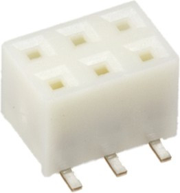 A3A-6DA-2SV(71), A3 Series Straight Surface Mount PCB Socket, 6-Contact, 2-Row, 2mm Pitch, Solder Termination