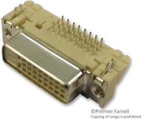 74320-9004, Интерфейсный разъем DVI, Только Цифровой (DVI-D), Гнездо, 24 контакт(-ов), Монтаж в Пане