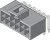 105314-1106, Headers &amp; Wire Housings NANOFIT HDR RA DLR 6CKT TIN BLK
