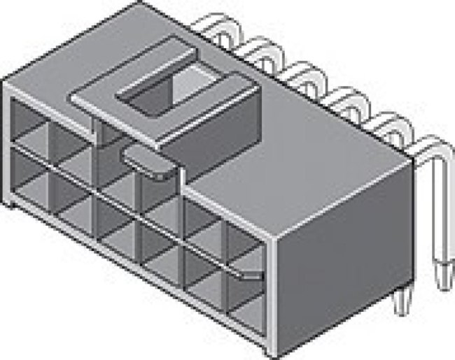 105314-1106, Headers &amp; Wire Housings NANOFIT HDR RA DLR 6CKT TIN BLK