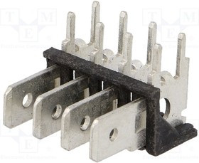 KEYS7824, Наконечник: плоский, 6,4мм, 0,8мм, THT, сталь, луженые, 500В, 15А