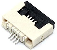 Разъем FPC Flip-Lock 0510-4RLGF 4 pin высота 1мм шаг 0,5мм