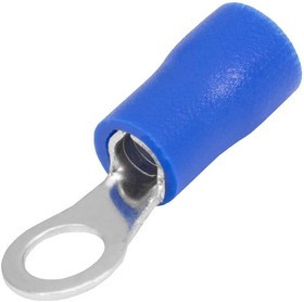 RVS2-4 blue, Наконечник кольцевой изолированный RVS2-4, 27 А, 16-14 AWG, синий, латунь луженая