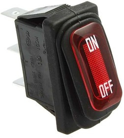 SB068-12V IP65 on-off 10.5x28.5mm, Клавишный переключатель SB068-12V, IP65, ON-OFF, 10.5x28.5 мм