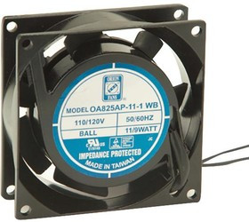 OA825AP-11-1WB, AXIAL FAN, BALL, 25CFM, 28DB, 9W, 115VAC OA825AP-11-1WB, AXIAL FAN, BALL, 25CFM, 28DB, 9W, 115VAC