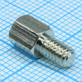 H-L0600-1200-5-04-1N1W, (PCHSN4- 6), Стойка латунная для печатной платы, шестигранная, М4, 6мм, отверстие- винт