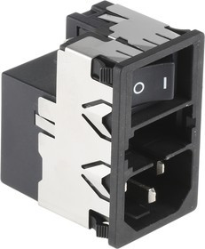 KMF1.1141.11, Разъем: питания AC, гнездо, "папа", 4А, 250ВAC, IEC 60320, 1,6мГн