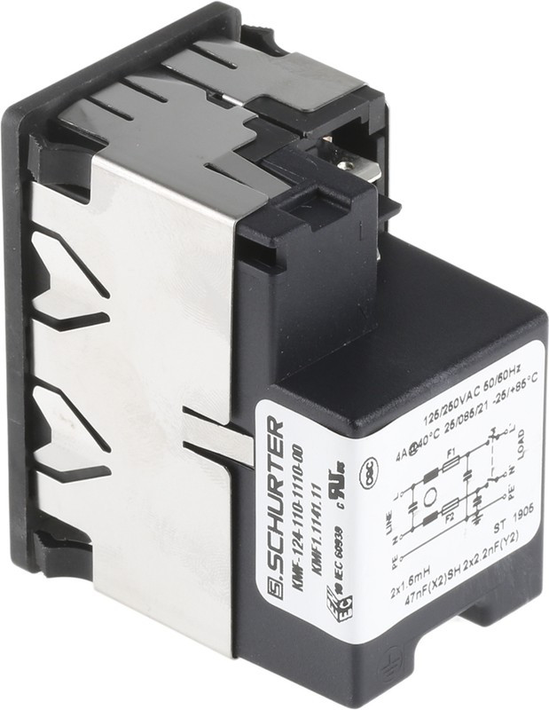 KMF1.1141.11, Разъем: питания AC, гнездо, "папа", 4А, 250ВAC, IEC 60320, 1,6мГн