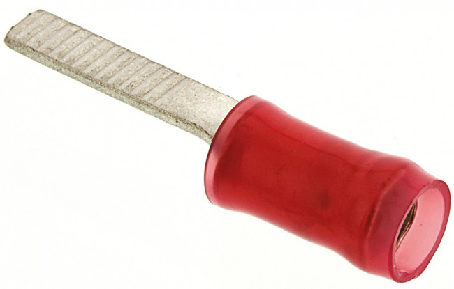 131331, PIDG Insulated Crimp Blade Terminal 12.4mm Blade Length, 0.2mm² to 1.6mm², 22AWG to 16AWG, Red 131331, PIDG Insulated Crimp Blade Terminal 12.4mm Blade Length, 0.2mm² to 1.6mm², 22AWG to 16AWG, Red