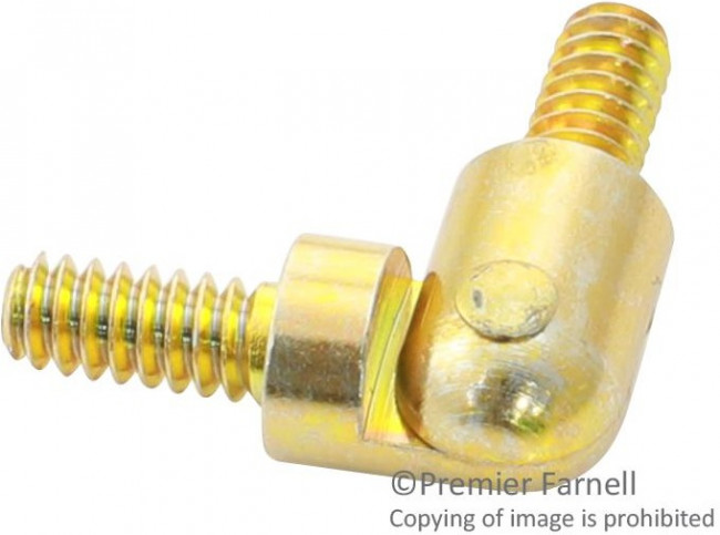 358, Стойка, Латунь, 6-32, Шарнирная Круглая Штыревая, 12.2 мм, 28 мм