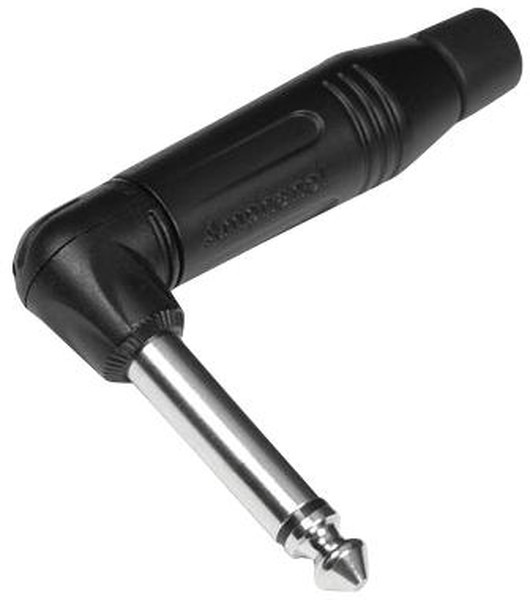 ACPM-RB-AU, Вилка; Jack 6,35мм; "папа"; mono; угловой 90°; на провод; пайка