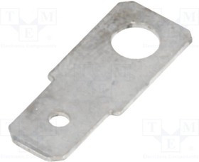 BM02002, Наконечник: плоский, 6,3мм, 0,8мм, "папа", M4, неизолированный