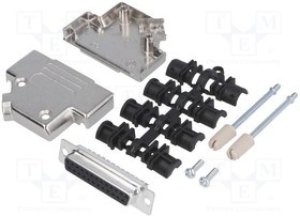 MHD45ZK25-DM25S-K, Разъем D-Sub; PIN: 25; вилка; "мама"; угловой 45°; MHD45ZK25-DM25S-K, Разъем D-Sub; PIN: 25; вилка; "мама"; угловой 45°;