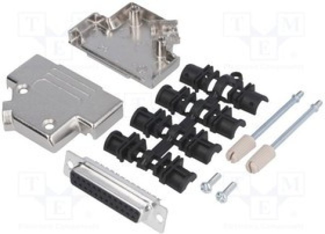 MHD45ZK25-DM25S-K, Разъем D-Sub; PIN: 25; вилка; "мама"; угловой 45°;