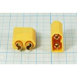 Разъем питания DC вилка , 2C, на кабель, XT-60M