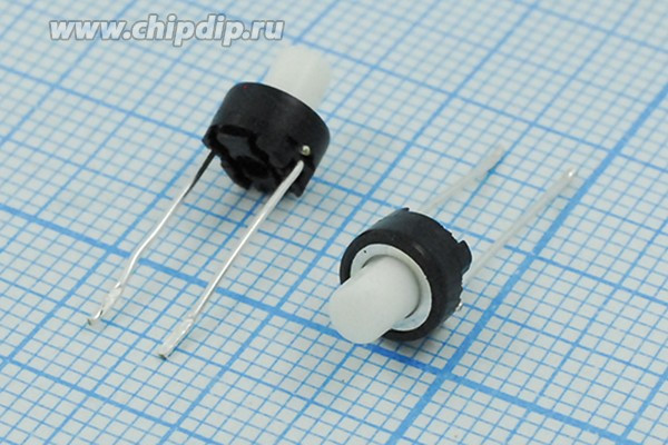 Тактовая кнопка, 6 x 7.0, алгоритм работы NO, контакты 2P