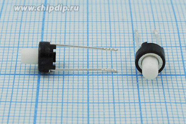 Тактовая кнопка, 6 x 7.0, алгоритм работы NO, контакты 2P