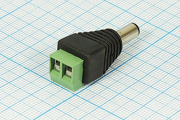 Разъем питания DC вилка - разъем клеммный 2EDGR5,08 розетка, 5.5d2.5x10