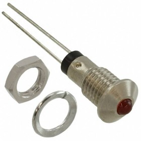 MPC3RD, LED Panel Mount Indicators 3mm Red Dif Lens Mtl Panel Mnt Ind.