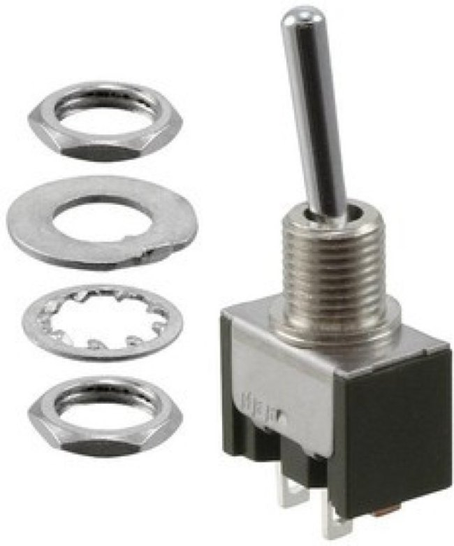 M2011SA1W01, TOGGLE SWITCH, SPST, 6A, 125VAC, PANEL