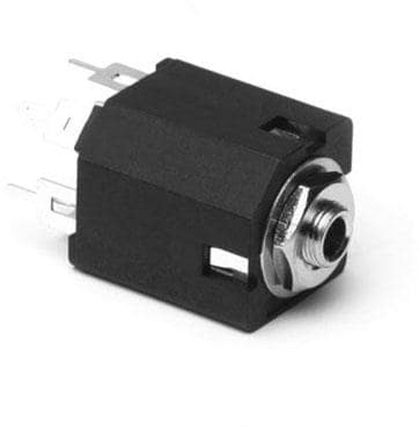 ACJM-MV35-2S, Гнездо, Jack 3,5мм, "мама", mono, с выключателем, прямой, THT