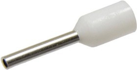 KLS8-01108-E0508 white (TIC-0.5-8) белый (LT05008), Наконечник 8мм для обжима многожильного кабеля 0,5мм изолированный