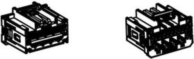 34927-0140, Automotive Connectors GEN Y ASSY RCPT 14 CKT HYB BLK POL A