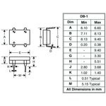 DB104, Диодный мост: однофазный, 400В, If: 1А, Ifsm: 50А, DB-1, THT, туба