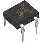 DB104, Диодный мост: однофазный, 400В, If: 1А, Ifsm: 50А, DB-1, THT, туба