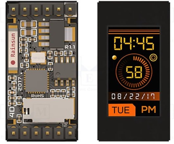 IOD-09TH, Дисплей: TFT, 0,9", 80x160, Размер окна: 20,16x11,52мм, 180кд/м2