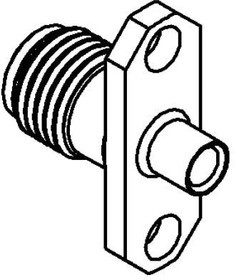 R125252000, RF Connectors / Coaxial Connectors SMA / STRAIGHT 2 HOLE FLANGE JACK SOLDER TYPE CABLE .085