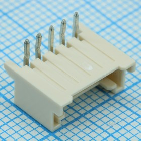 353630560, Разъем штыревой (4 стороны) HDR 5 контактов шаг 2мм угловой монтаж в отверстие пакет