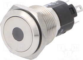 82-4151.2224, Pushbutton Switches Blue DotLED 24VAC/DC 16mm QC Flush