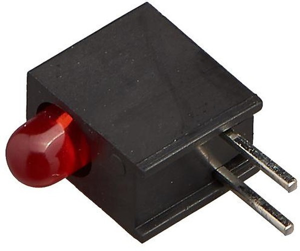 L-7104EW/1ID, Светодиод 3мм с держателем/красный/ 625нм/8-20мкд/40°