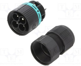 THP.387.A4A, Разъем: питания AC, IDC, зажим под винт, "папа", TH387, 7-12мм