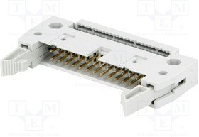 AWHP-26P, Вилка, IDC, "папа", PIN: 26, IDC, на шлейф, 1,27мм, позолота, 1А