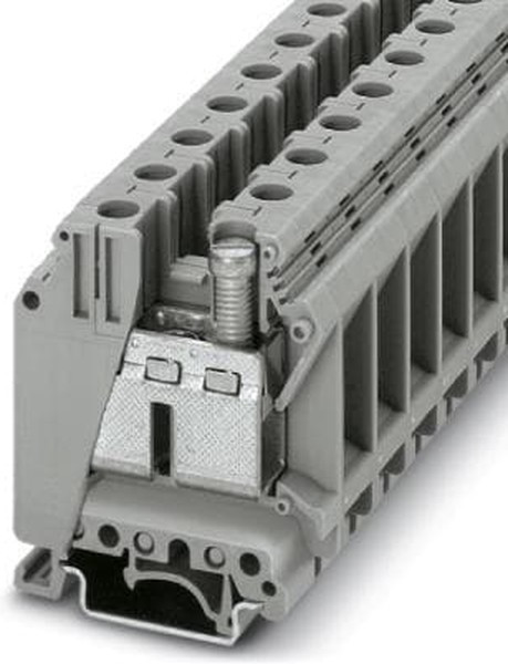 3008012, Проходная клемма, винтовые зажимы, сечение 0,75...50 мм^2, напряжение 1000 В, ток 150 А 3008012, Проходная клемма, винтовые зажимы, сечение 0,75...50 мм^2, напряжение 1000 В, ток 150 А