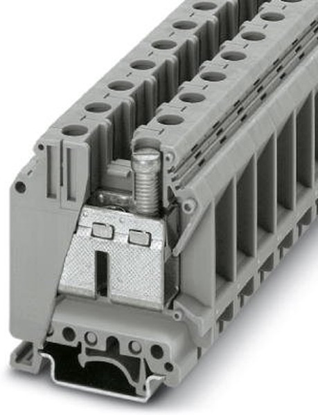 3008012, Проходная клемма, винтовые зажимы, сечение 0,75...50 мм^2, напряжение 1000 В, ток 150 А 3008012, Проходная клемма, винтовые зажимы, сечение 0,75...50 мм^2, напряжение 1000 В, ток 150 А