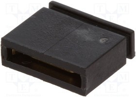 CAB5.05GS, Перемычка, штыревой, "мама", закрытая, 5,08мм, 1x2, позолота