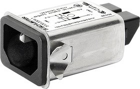 5120.2000.0, 1A, 250 V ac Male Snap-In Filtered IEC Connector 5120.2000.0 None Fuse